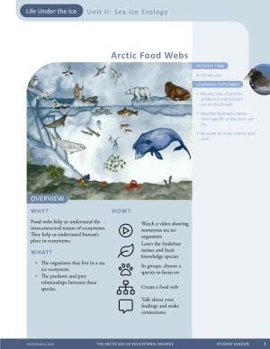 Arctic Food Webs ACTIVITY TIME