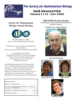 SMB Newsletter Volume 21 #2 - May 2008