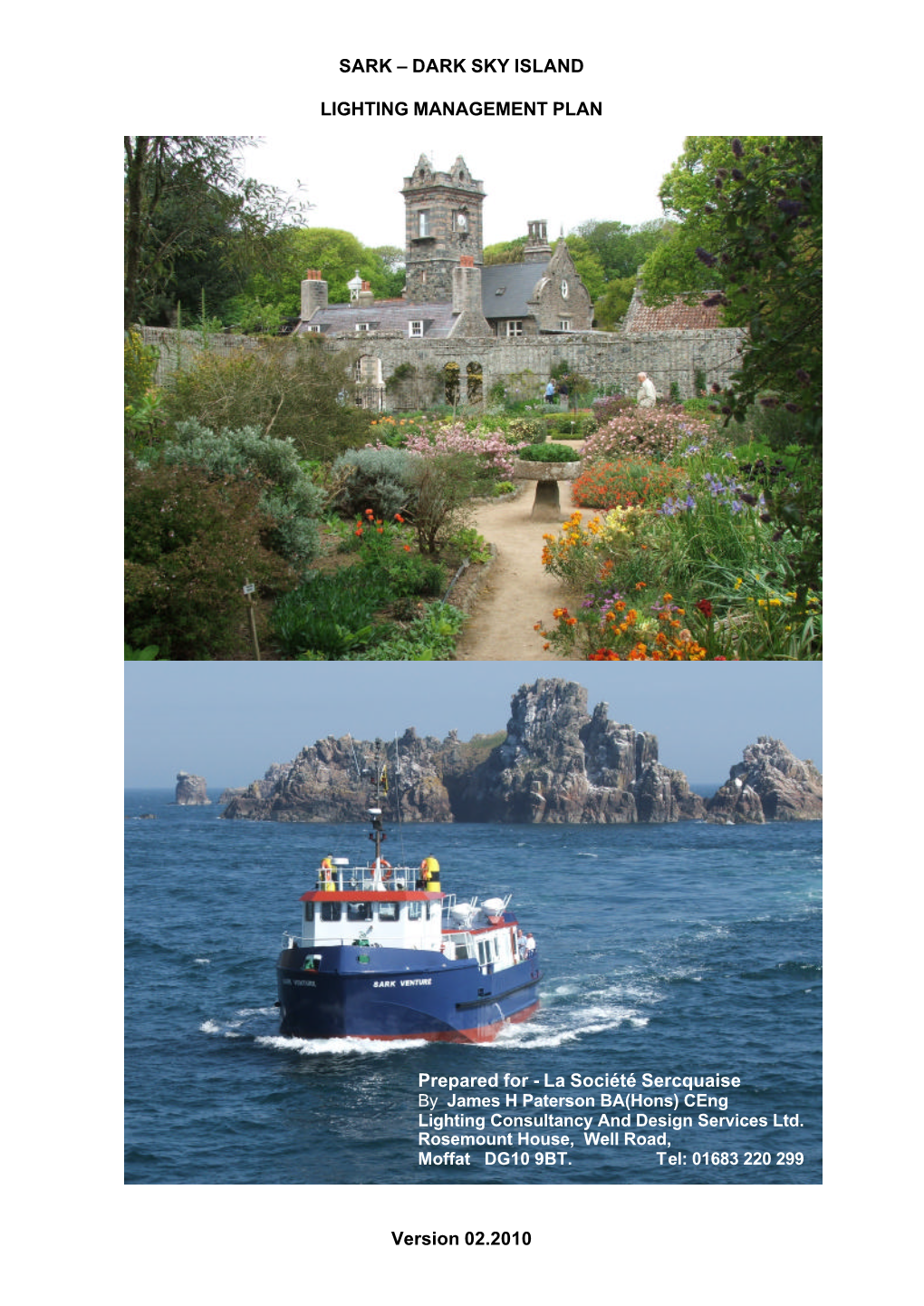 Sark – Dark Sky Island Lighting Management Plan