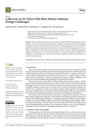 A Review on 5G Sub-6 Ghz Base Station Antenna Design Challenges