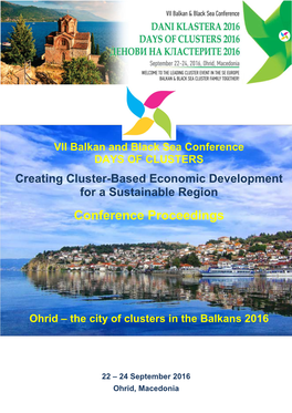 VII Balkan and Black Sea Conference DAYS of CLUSTERS