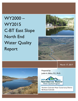 WY2015 C-BT East Slope North End Water Quality Report