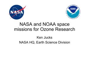 NASA and NOAA Space Missions for Ozone Research