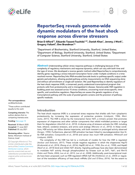 Reporterseq Reveals Genome-Wide Dynamic Modulators of the Heat