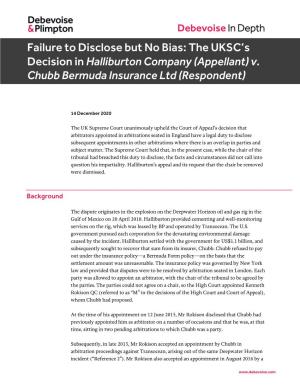 Failure to Disclose but No Bias: the UKSC's Decision in Halliburton