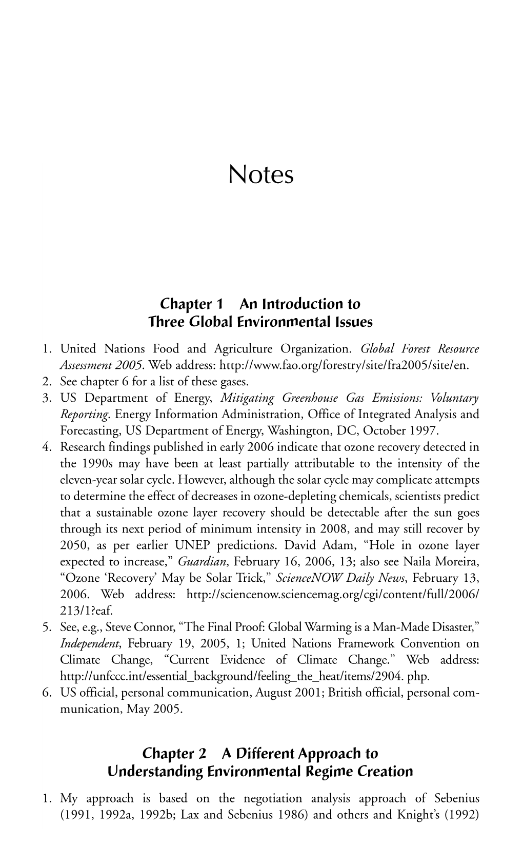 Chapter 1 an Introduction to Three Global Environmental Issues 1