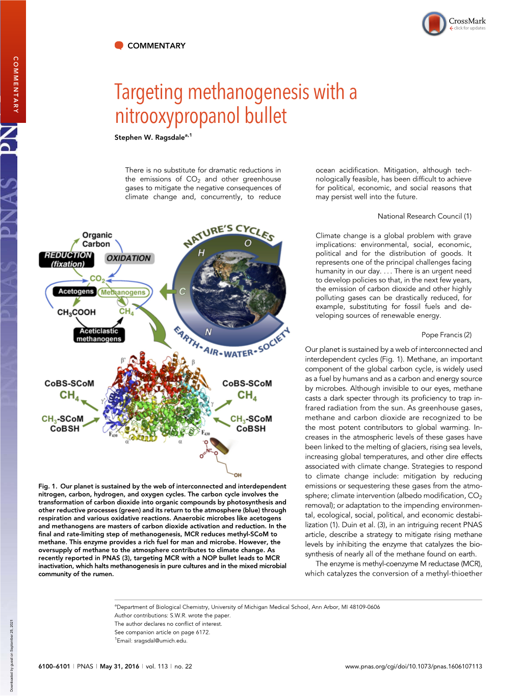 Targeting Methanogenesis with a Nitrooxypropanol Bullet Stephen W