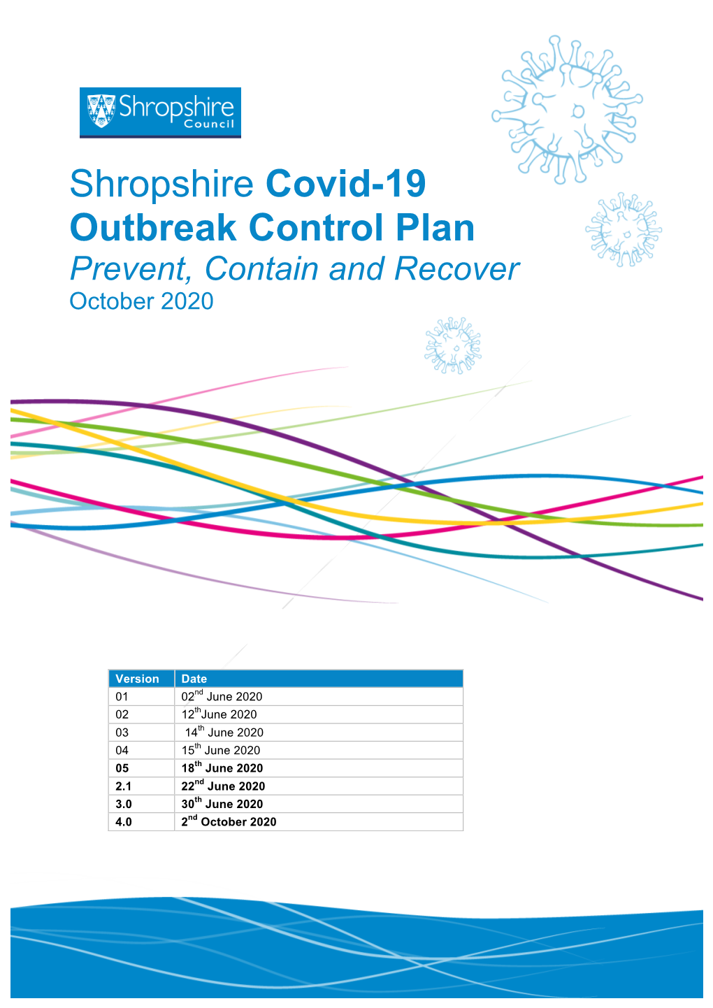 Shropshire Covid-19 Outbreak Control Plan Prevent, Contain and Recover October 2020