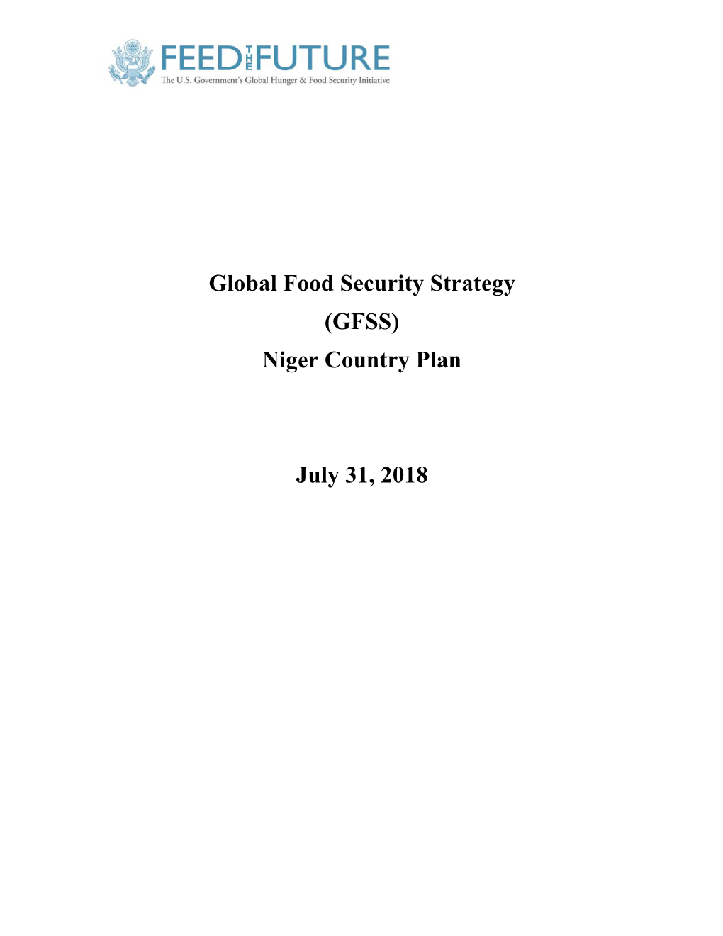 Global Food Security Strategy (GFSS), Niger Country Plan