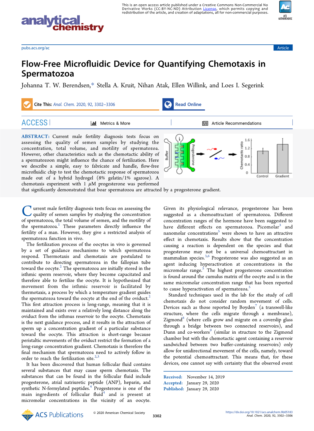 Flow-Free Microfluidic Device for Quantifying Chemotaxis In