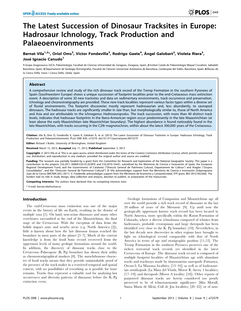 The Latest Succession of Dinosaur Tracksites in Europe: Hadrosaur Ichnology, Track Production and Palaeoenvironments