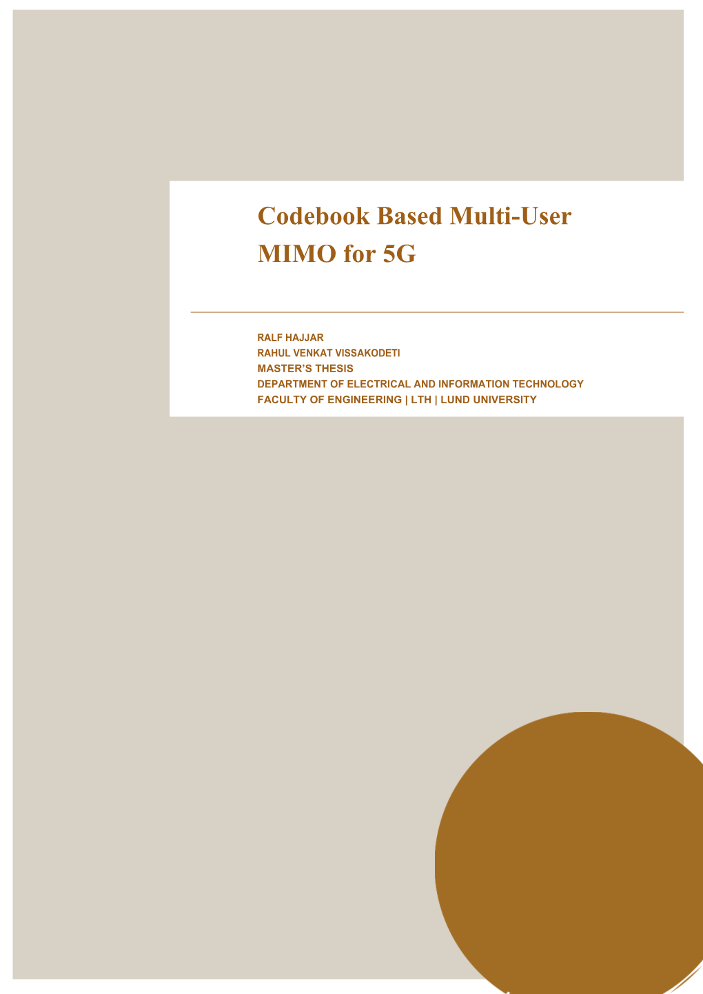 Codebook Based Multi-User MIMO for 5G