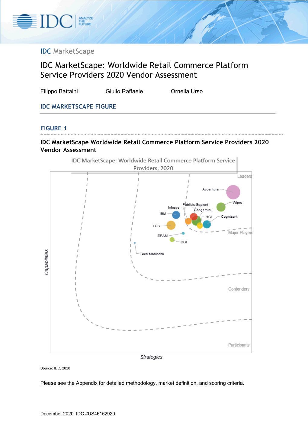 IDC Marketscape: Worldwide Retail Commerce Platform Service Providers 2020 Vendor Assessment