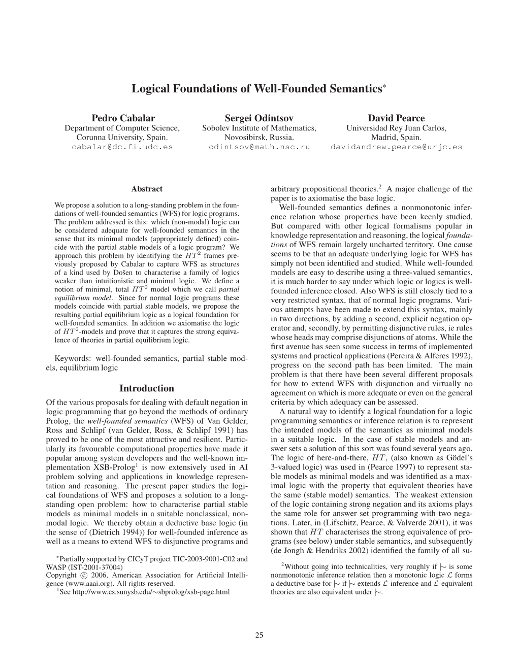 Logical Foundations of Well-Founded Semantics∗