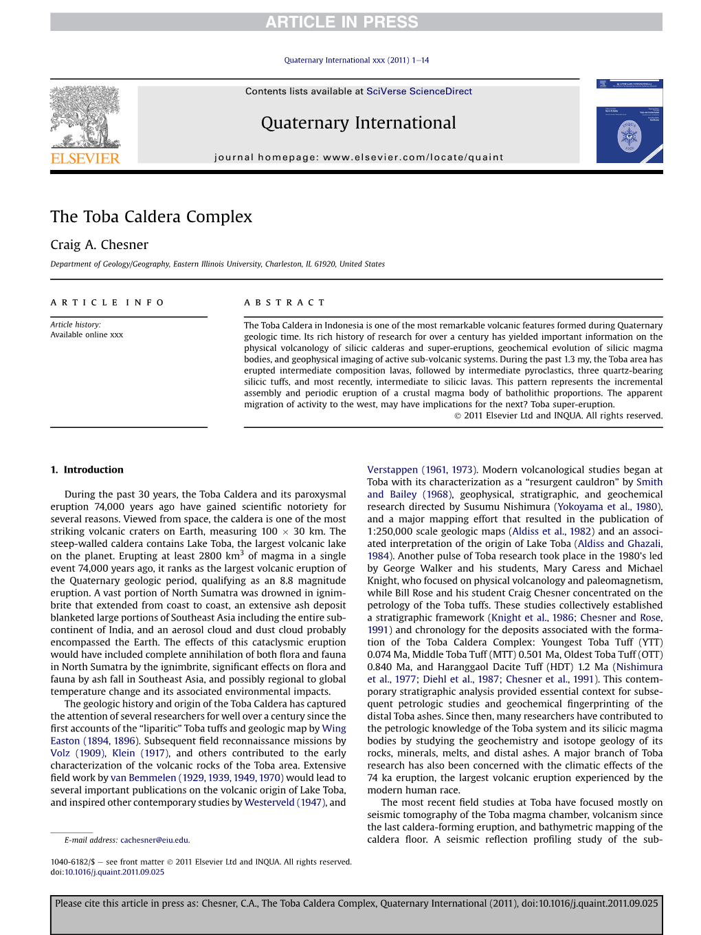 The Toba Caldera Complex.Pdf