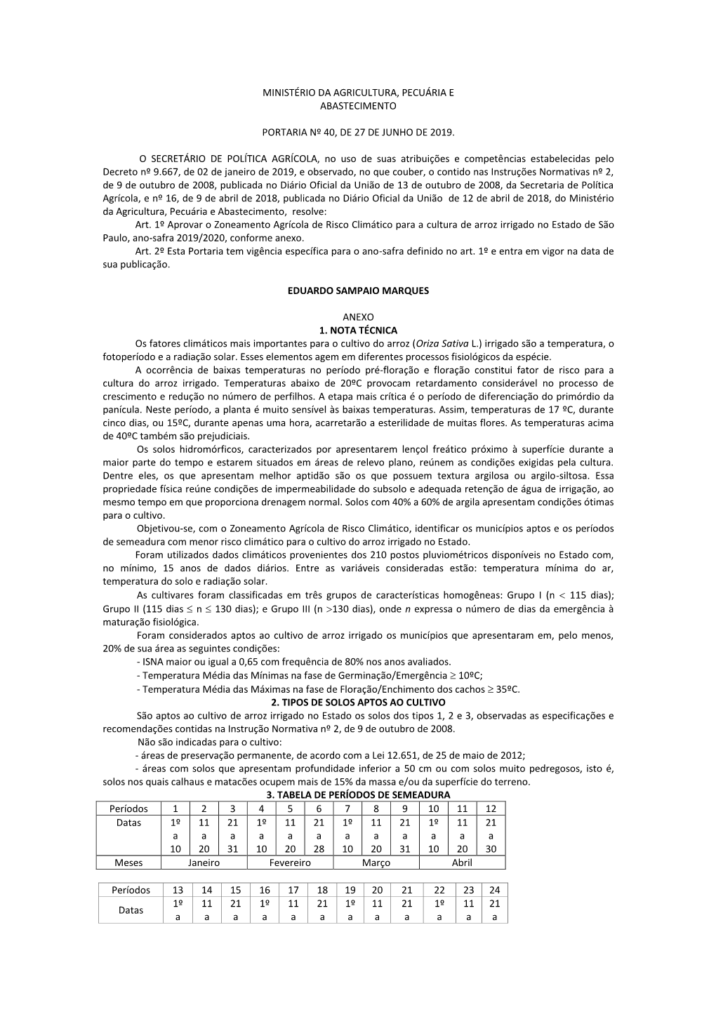 Ministério Da Agricultura, Pecuária E Abastecimento