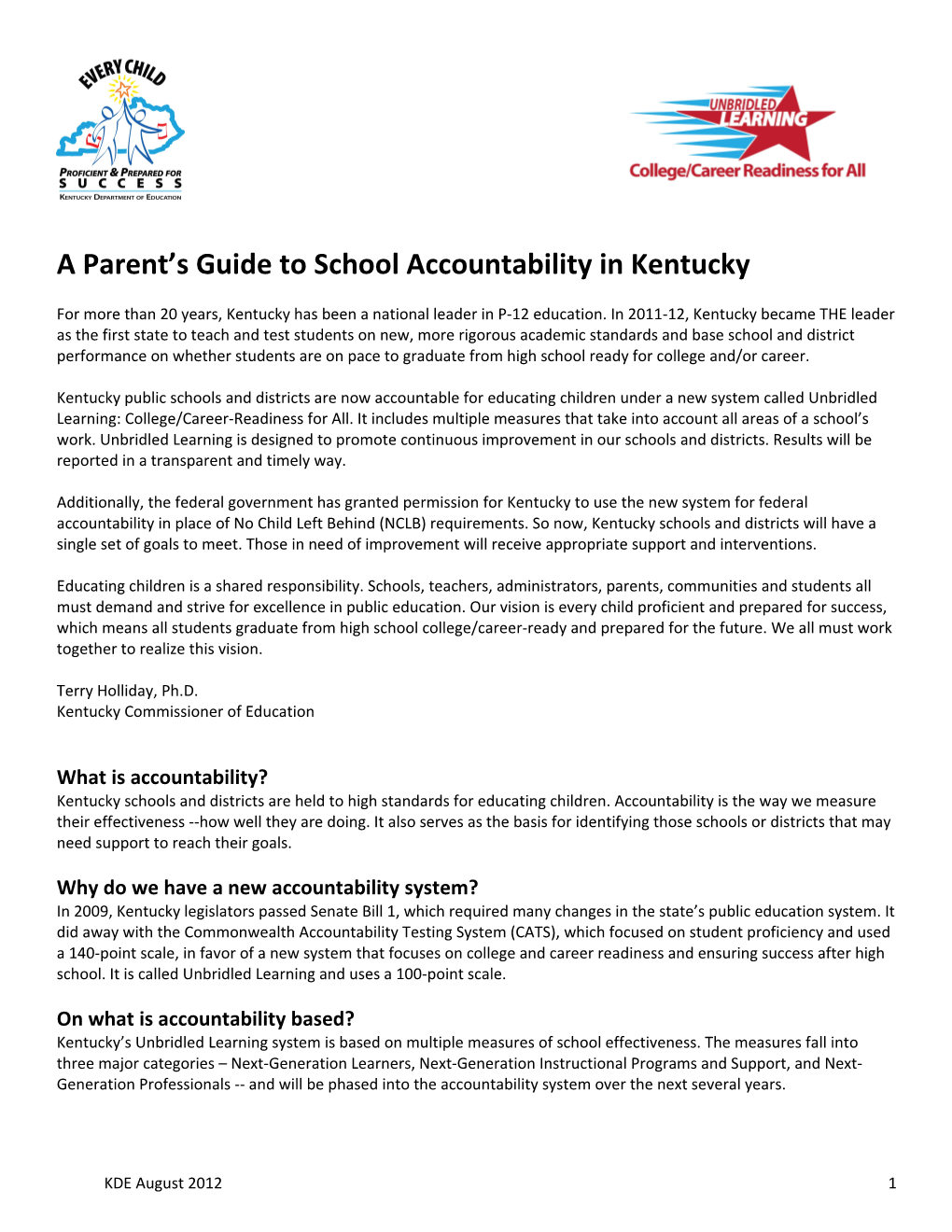 A Parent S Guide to School Accountability in Kentucky