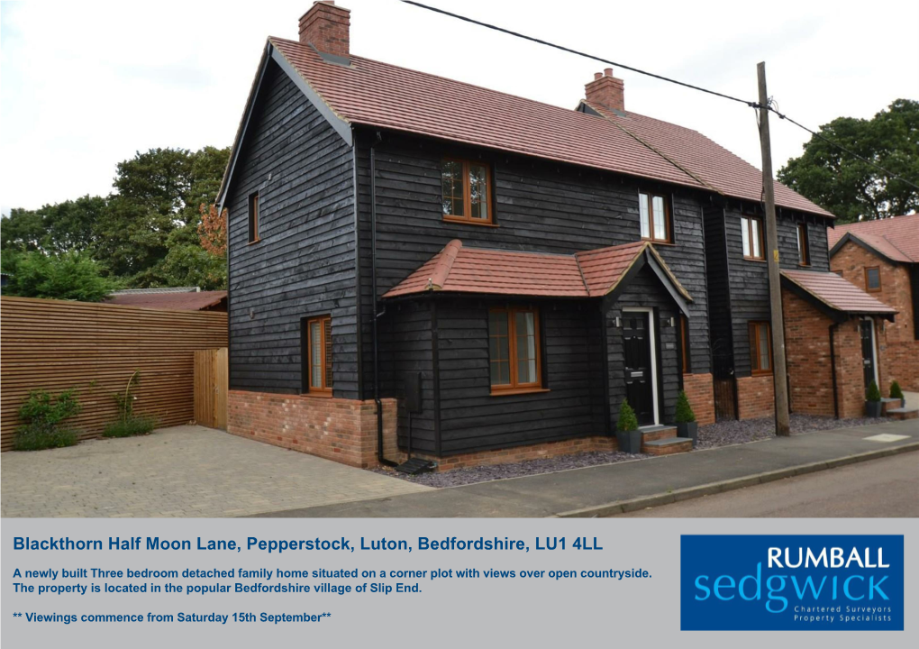 Blackthorn Half Moon Lane, Pepperstock, Luton, Bedfordshire, LU1 4LL