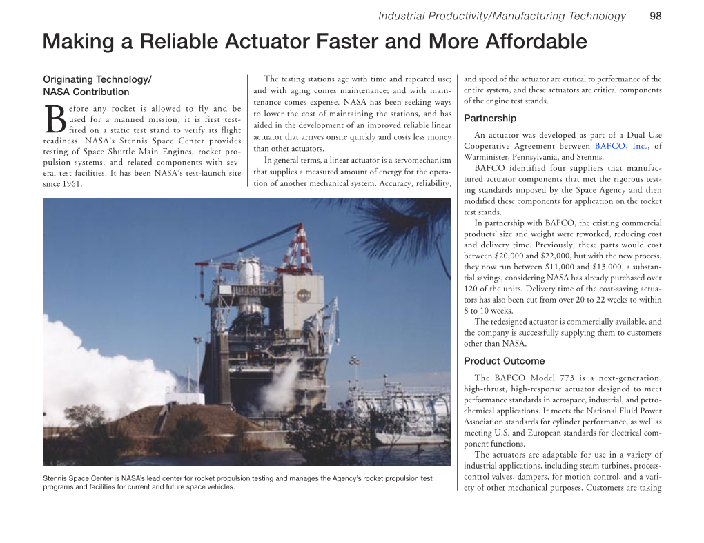 Making a Reliable Actuator Faster and More Affordable