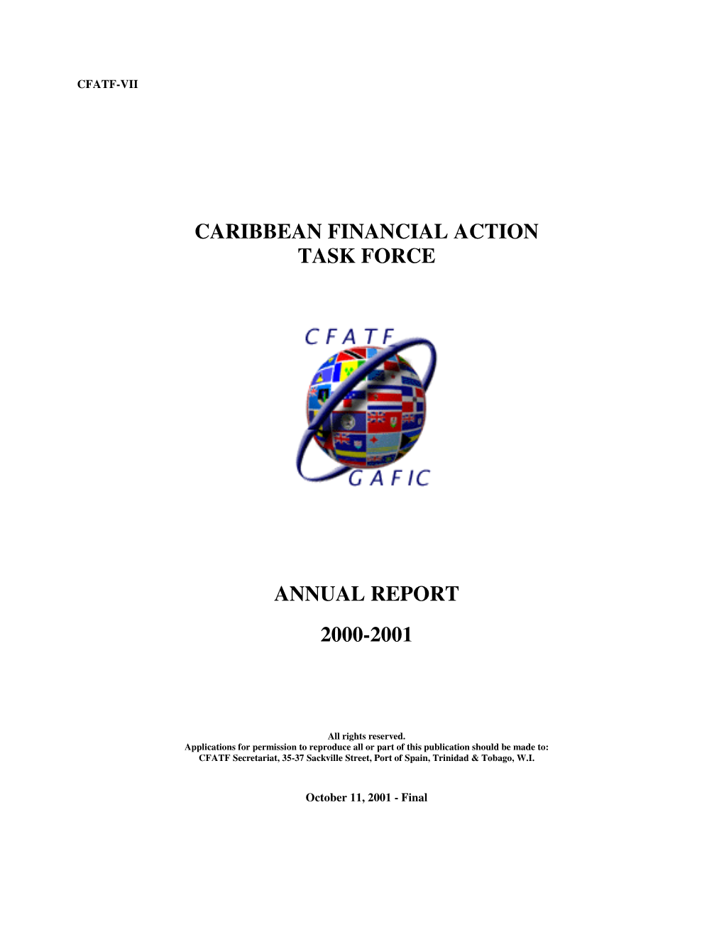 Caribbean Financial Action Task Force Annual Report