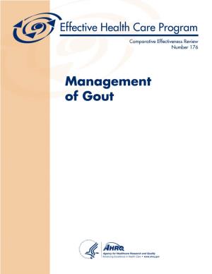 Management of Gout Comparative Effectiveness Review Number 176