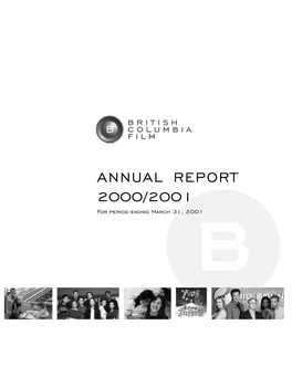 ANNUAL REPORT 2000/2001 for Period Ending March 31, 2001