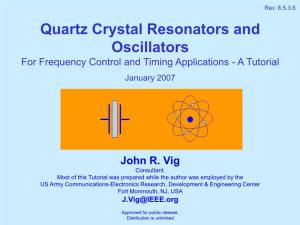 Quartz Resonator & Oscillator Tutorial