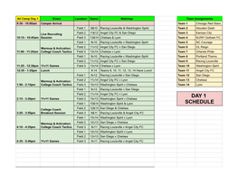 Teams 9-14 Schedule