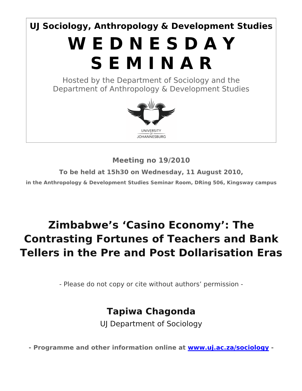 Chagonda 2010 Zimbabwe Casino.Pdf