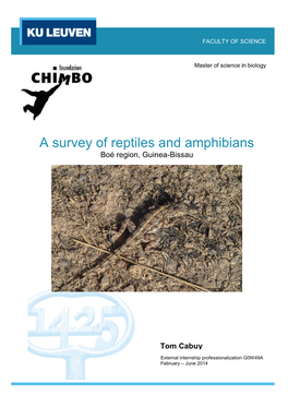 A Survey of Reptiles and Amphibians in the Boé Region, Guinea-Bissau
