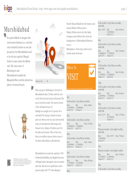 Murshidabad Travel Guide - Page 1