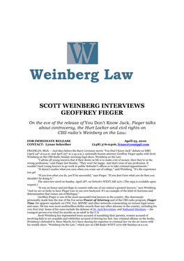 Scott Weinberg Interviews Geoffrey Fieger