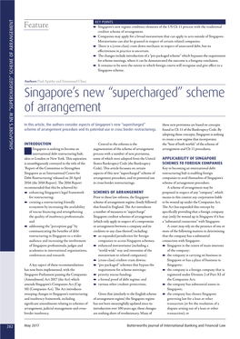 Singapore's New “Supercharged” Scheme of Arrangement