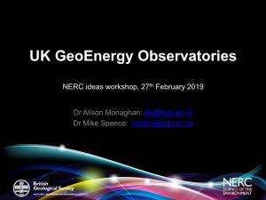 UK Geoenergy Observatory: Final Design of the Facilities