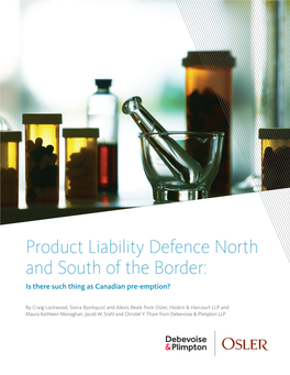 Product Liability Defense: Preemption in Canada
