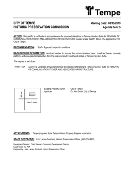 City of Tempe Historic Preservation Commission