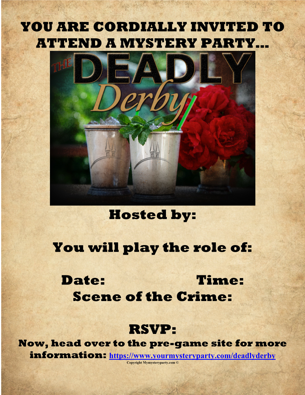 You Are Cordially Invited to Attend a Mystery Party…