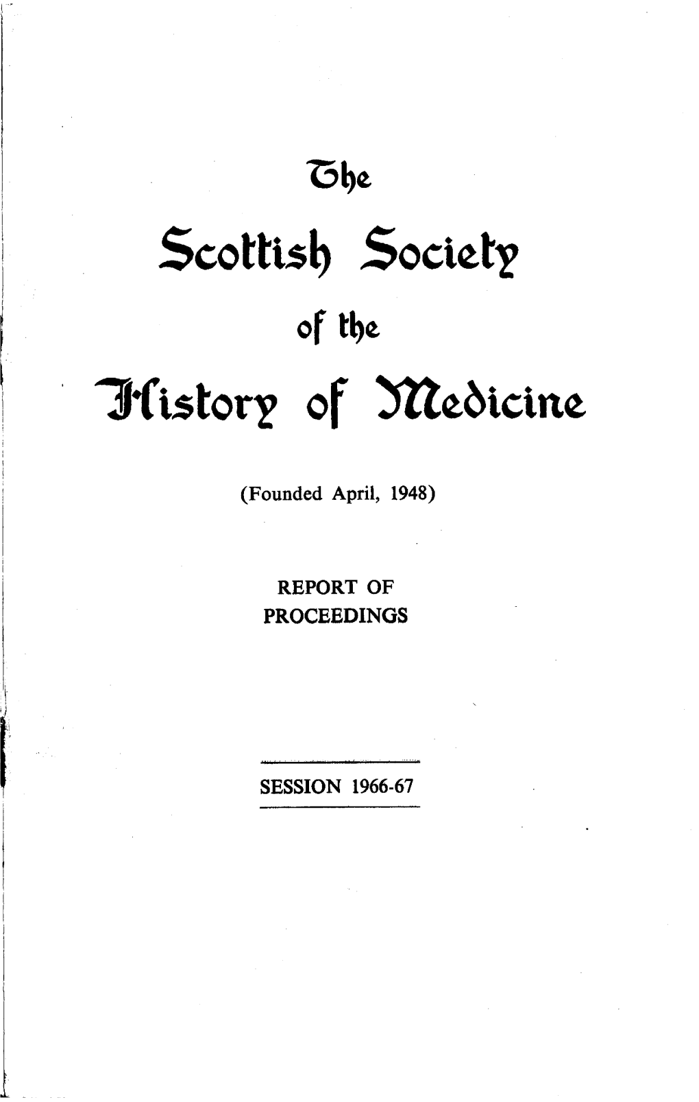 Proceedings for 1966-67