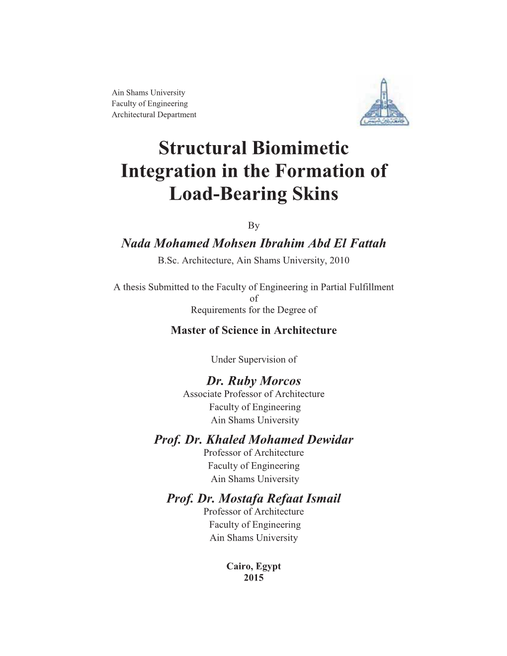 Structural Biomimetic Integration in the Formation of Load-Bearing Skins