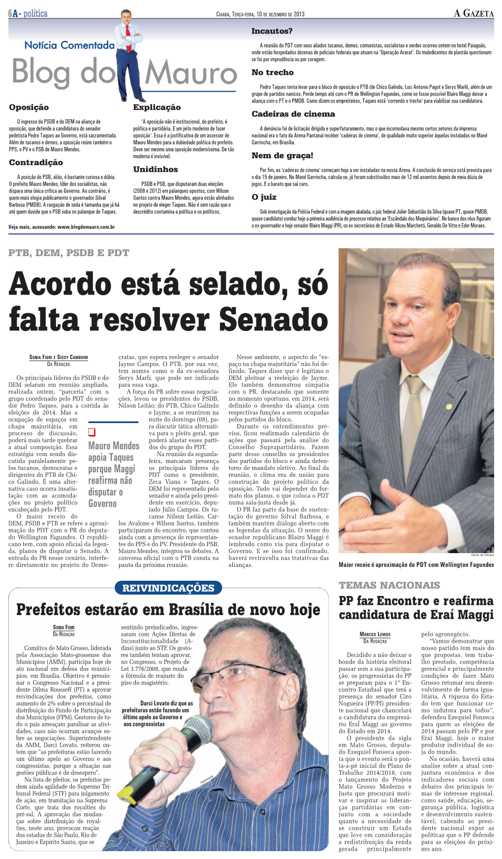 Acordo Está Selado, Só Falta Resolver Senado