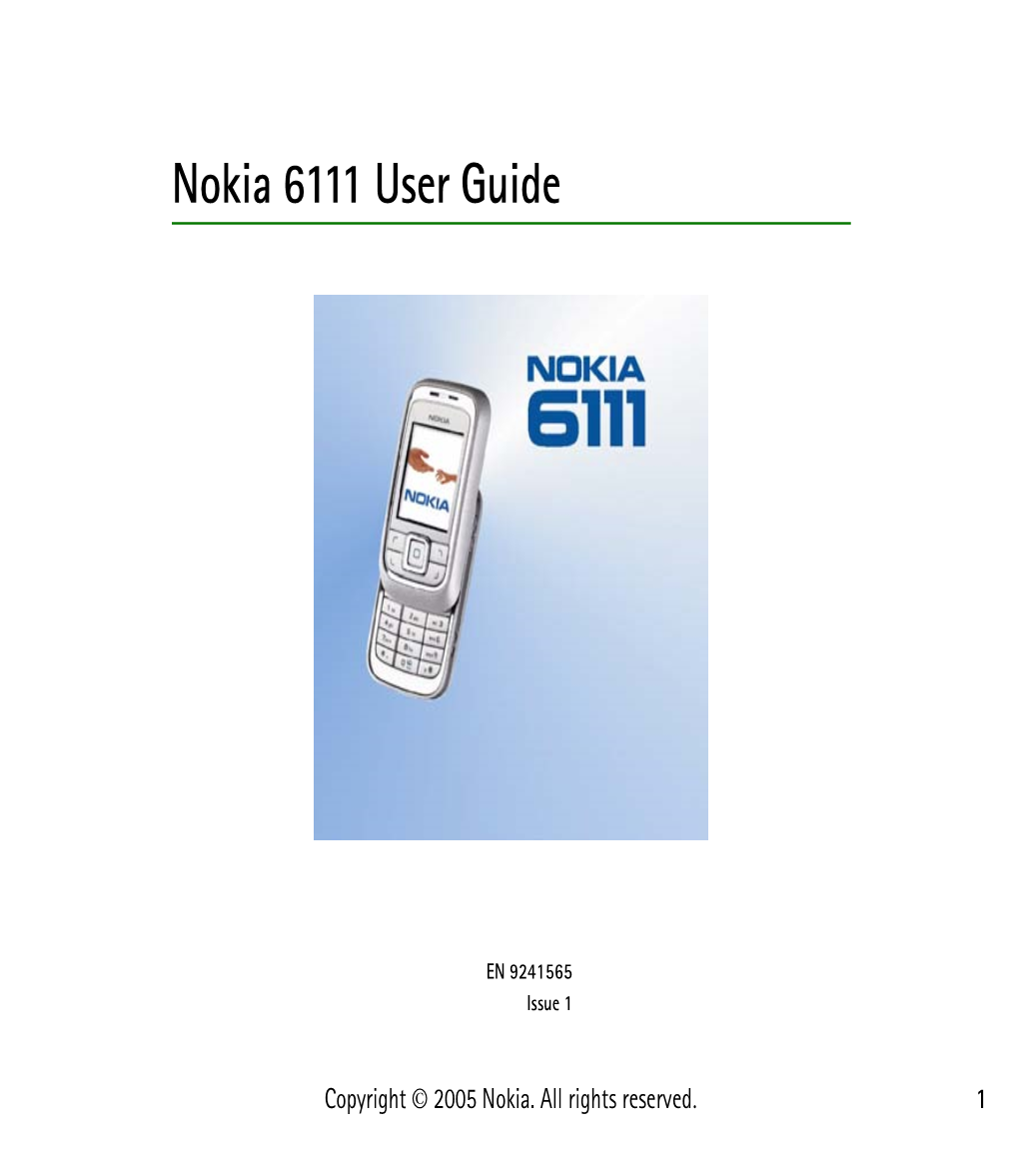 Nokia 6111 User Guide in English
