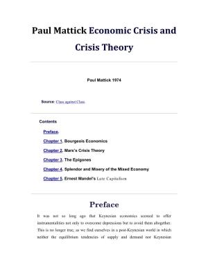 Paul Mattick Economic Crisis and Crisis Theory.Pdf