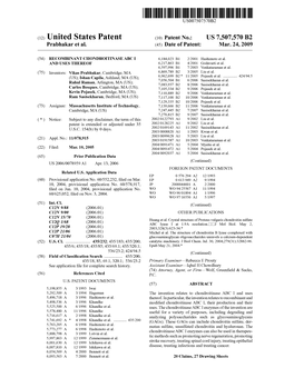 (12) United States Patent (10) Patent No.: US 7,507,570 B2 Prabhakar Et Al