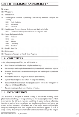 UNIT 11 RELIGION and SOCIETY* Kinship