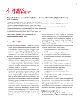 WFH Treatment Guidelines 3Ed Chapter 4 Genetic Assessment