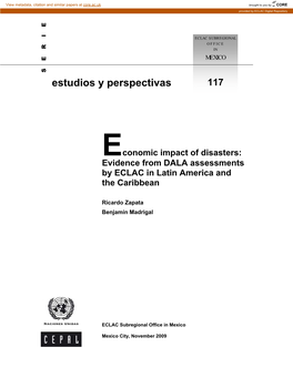 Economic Impact of Disasters: Evidence from DALA Assessments by ECLAC in Latin America and the Caribbean