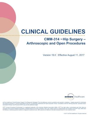 Hip Surgery – Arthroscopic and Open Procedures