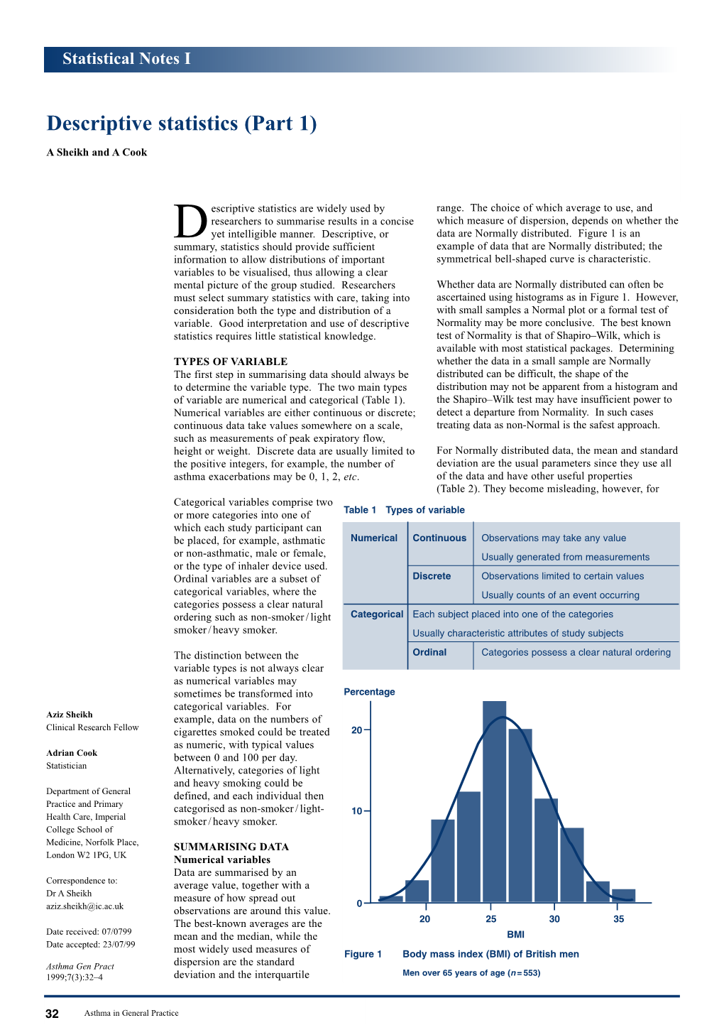 Descriptive Statistics (Part 1)