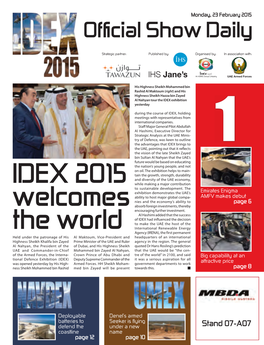IDEX 2015 Show Daily Day 1