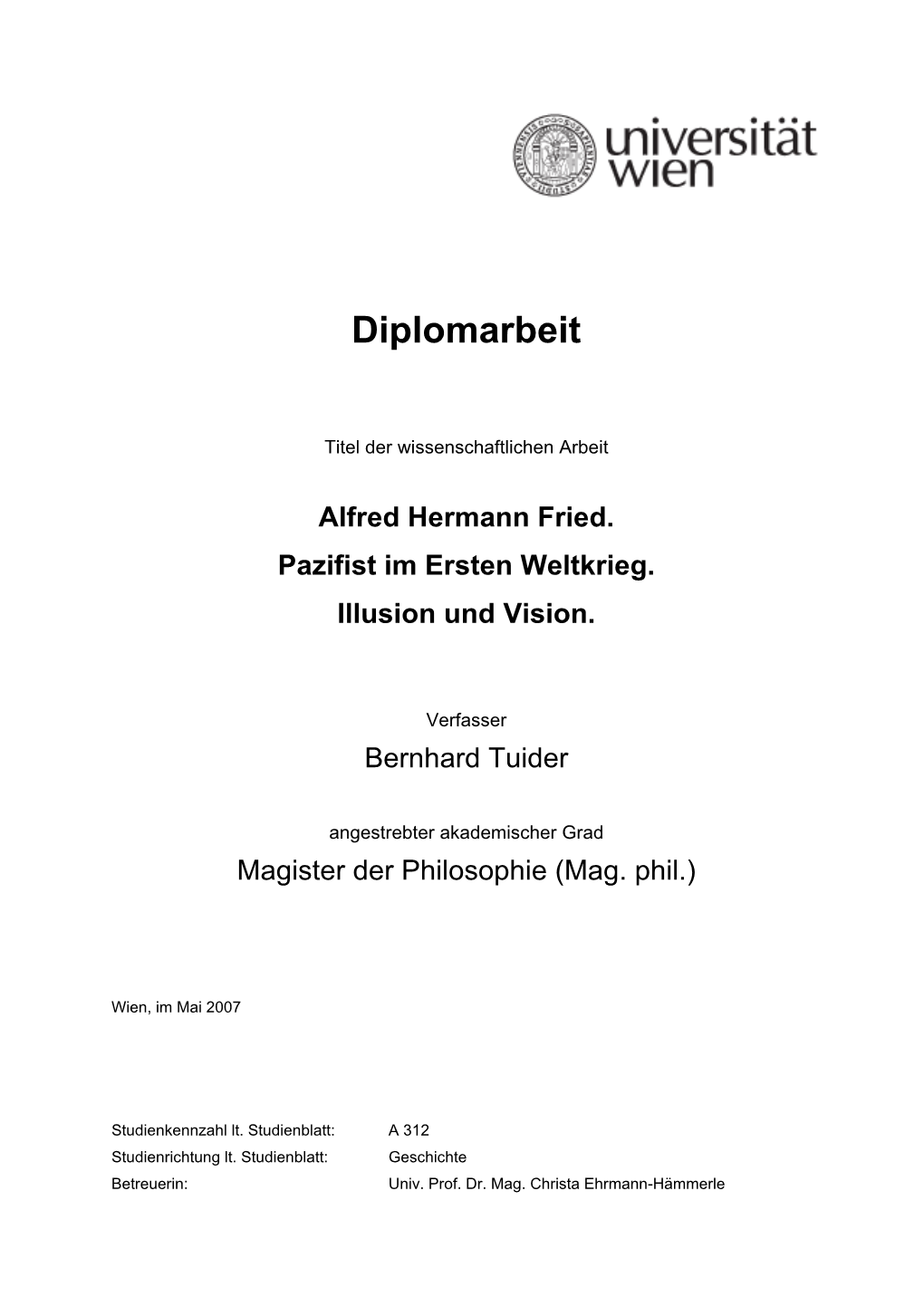 Diplomarbeit